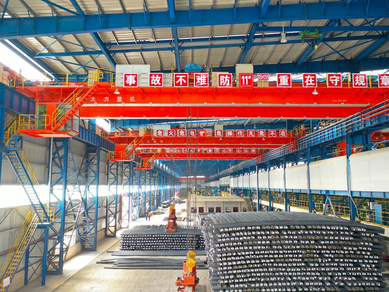 Minyuan Iron and Steel Co., Ltd. — Batch electromagnetic hanging beam crane